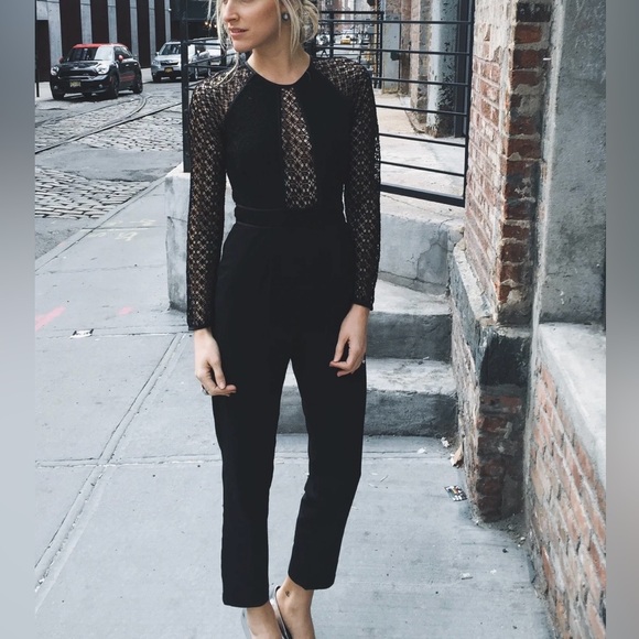 ASOS Pants - ASOS Black Lace Jumpsuit